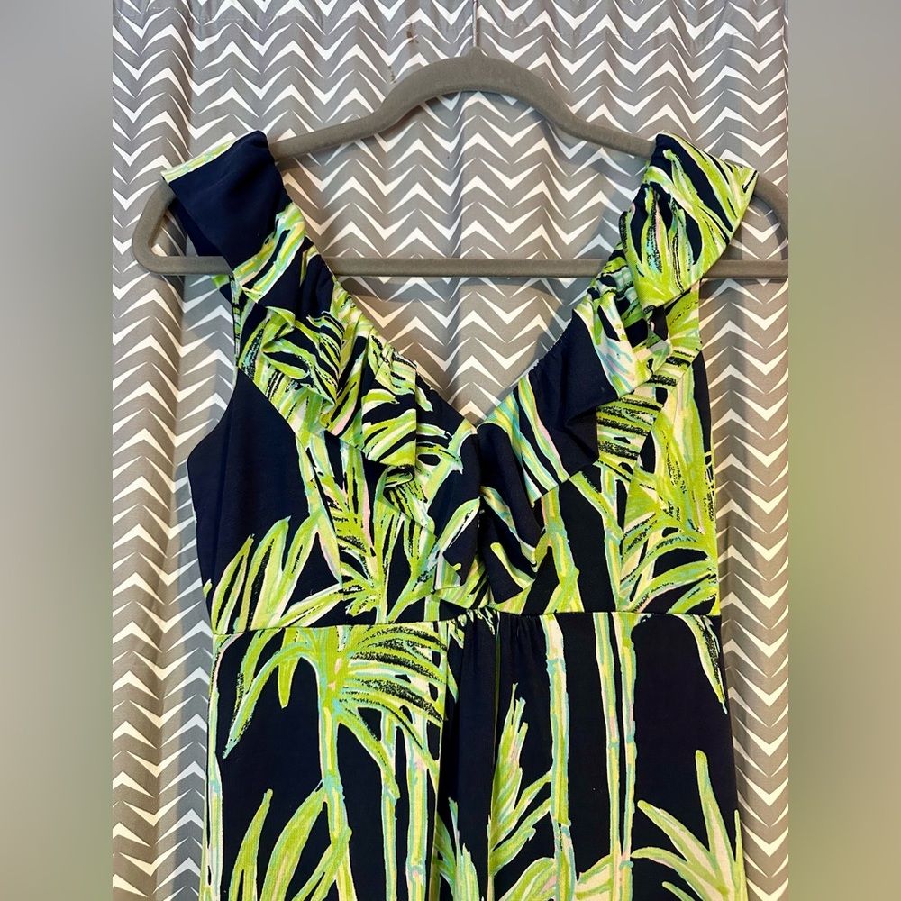 Lilly Pulitzer | Silk Palm Print Maxi Dress, size XS - Picture 3 of 8